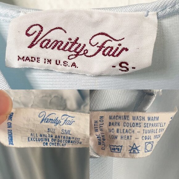 Vintage Vanity Fair Baby Blue Nightgown and Robe Set Women’s Size Small - Picture 6 of 8